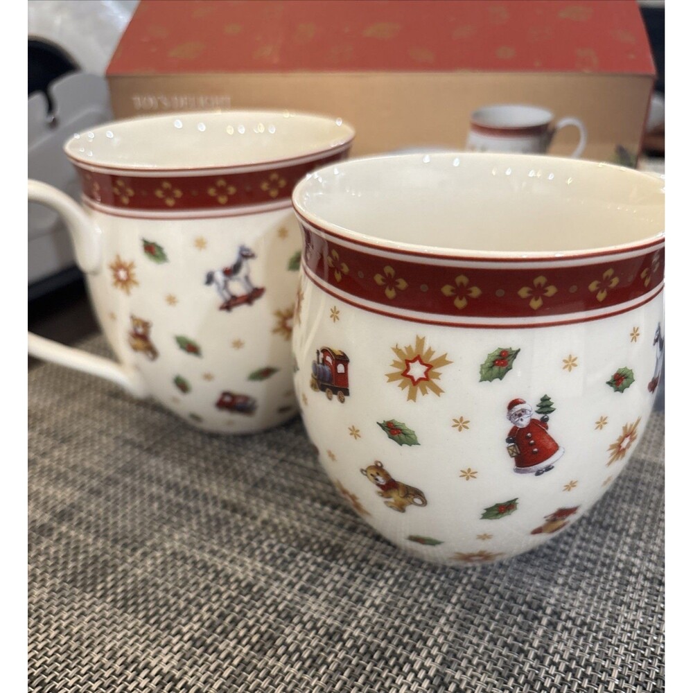 Villeroy & Boch "Toys Delight" Porcelain/Ceramic Mugs Set Of 2 Christmas NIB New